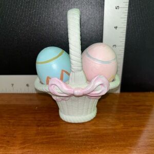 Pastel Basket with Decorative Eggs